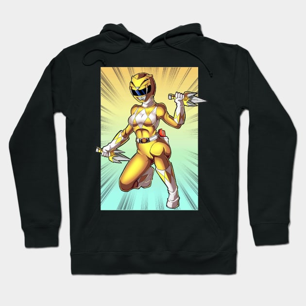 yellow ranger Hoodie by fancy ghost